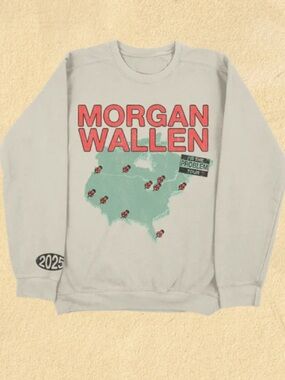 Morgan Wallen Crewneck Sweatshirt I'm the Problem Tour Merch 2025 S